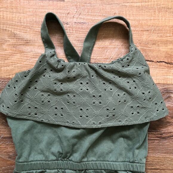 Old Navy Girls’ Romper Army Green Size Small 6-7 - Picture 3 of 4